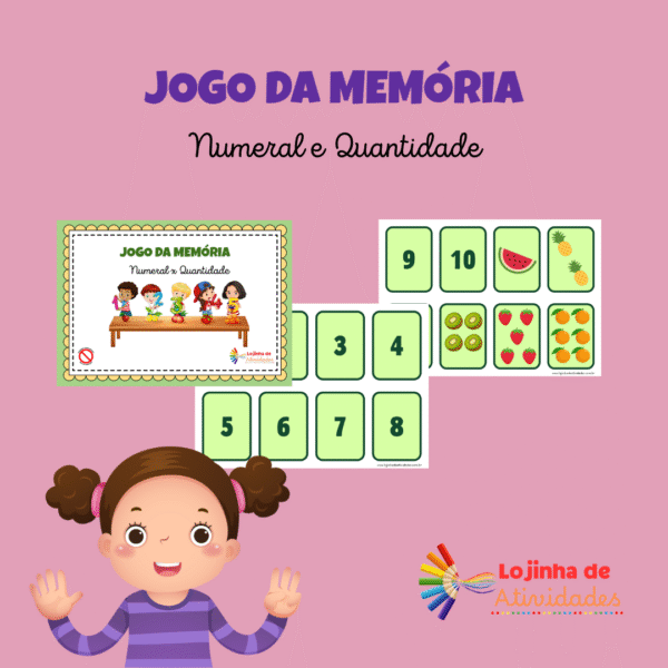 JOGO DA MEMÓRIA NUMERAL E QUANTIDADE